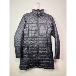 PATAGONIA RADALIE PUFFER INSULATED PARKA WOMENS JACKET M BLACK FULL ZIP